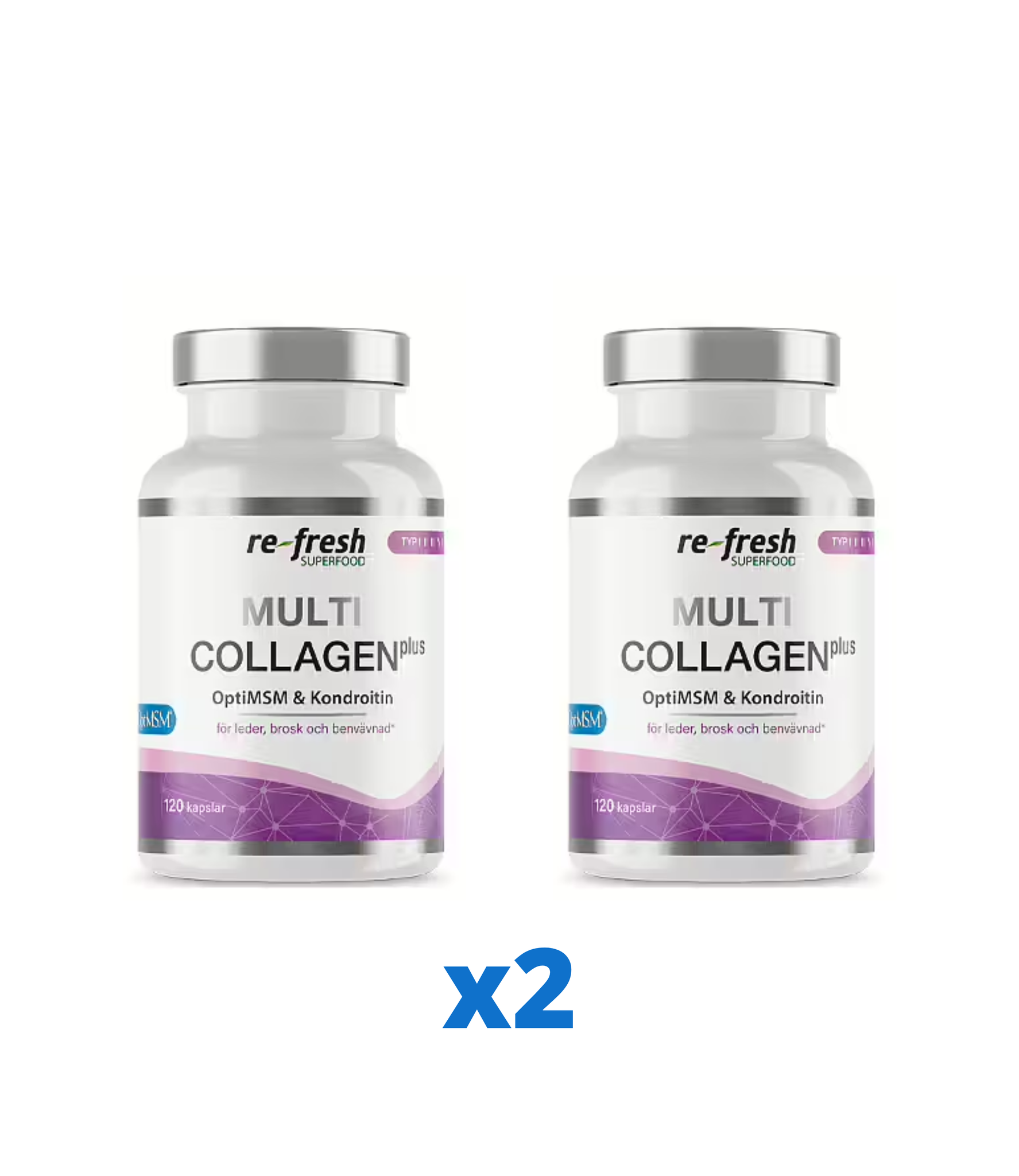 2 x re-fresh Multi Collagen Plus, 120 kapslar