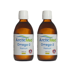 2 x ArcticMed Omega-3 Premium Lemon, 300ml