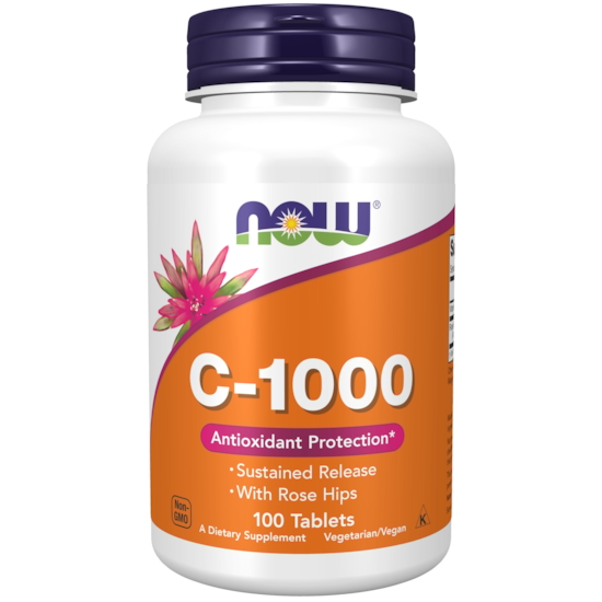 NOW Vitamin C-1000 SR, 100 tabletter