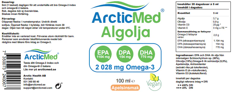 ArcticMed AlgOmega-3 Premium, 100ml