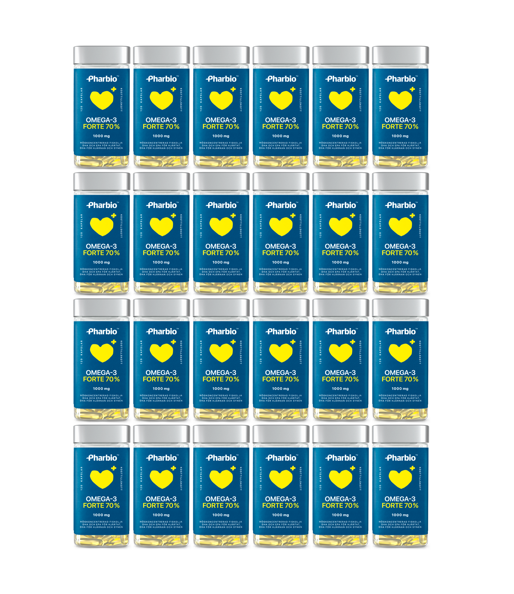 24 x Pharbio Omega-3 Forte, 132 kapslar
