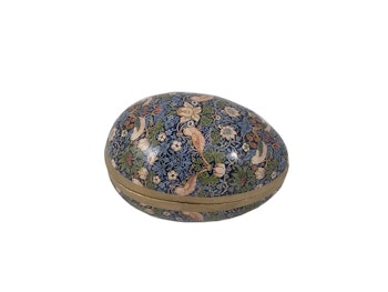 Påskägg William Morris Strawberry Thief Blå, 15 cm
