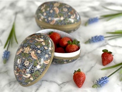 Påskägg William Morris Strawberry Thief Blå, 15 cm