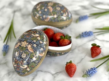Påskägg William Morris Strawberry Thief Blå, 15 cm