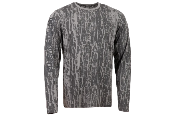 Husqvarna XPLORER T-shirt Långärmad Ljusgrå Barkmönstrad kamouflage UNISEX