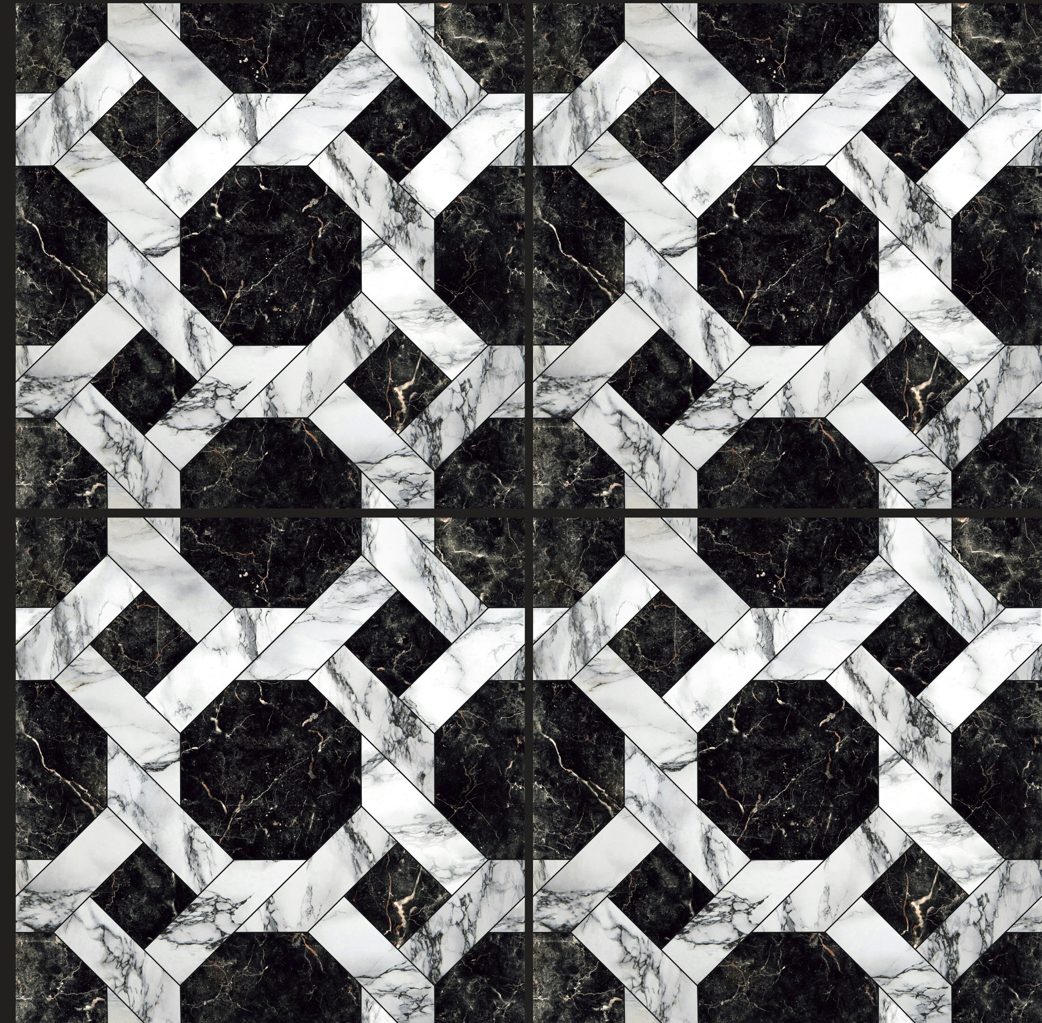 PREXIT 20 Marble Pattern - Svart vit marmor