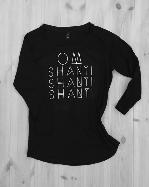 OM SHANTI SHANTI SHANTI - SHIRT - BLACK