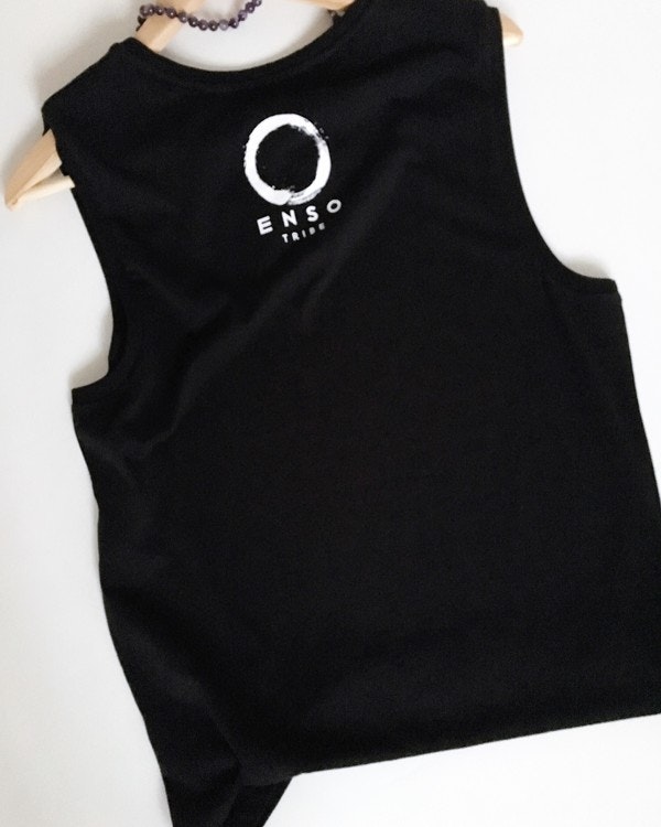 NAMASTE – MUSCLE TANK - BLACK