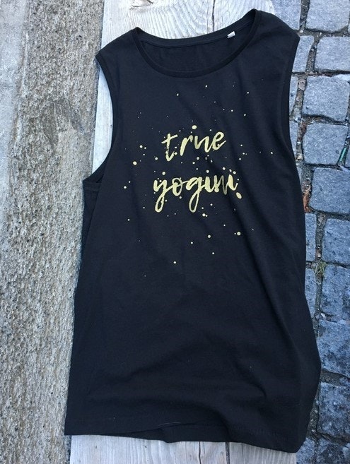 TRUE YOGINI - MUSCLE TANK - BLACK