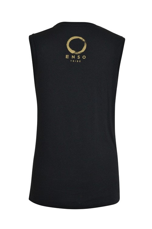 TRUE YOGINI - MUSCLE TANK - BLACK