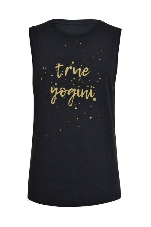 TRUE YOGINI - MUSCLE TANK - BLACK