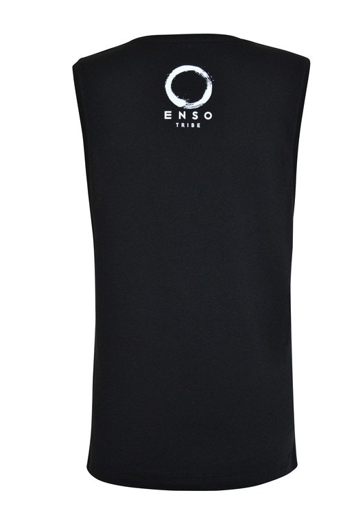 NAMASTE – MUSCLE TANK - BLACK