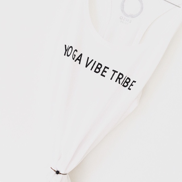 YOGA VIBE TRIBE - RACERBACK TANK - WHITE