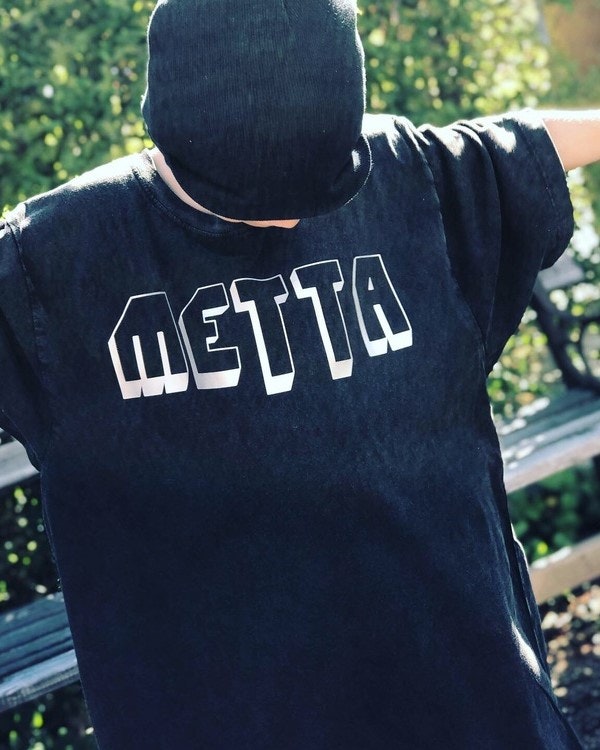 METTA - UNISEX TEE - STONE WASHED BLACK