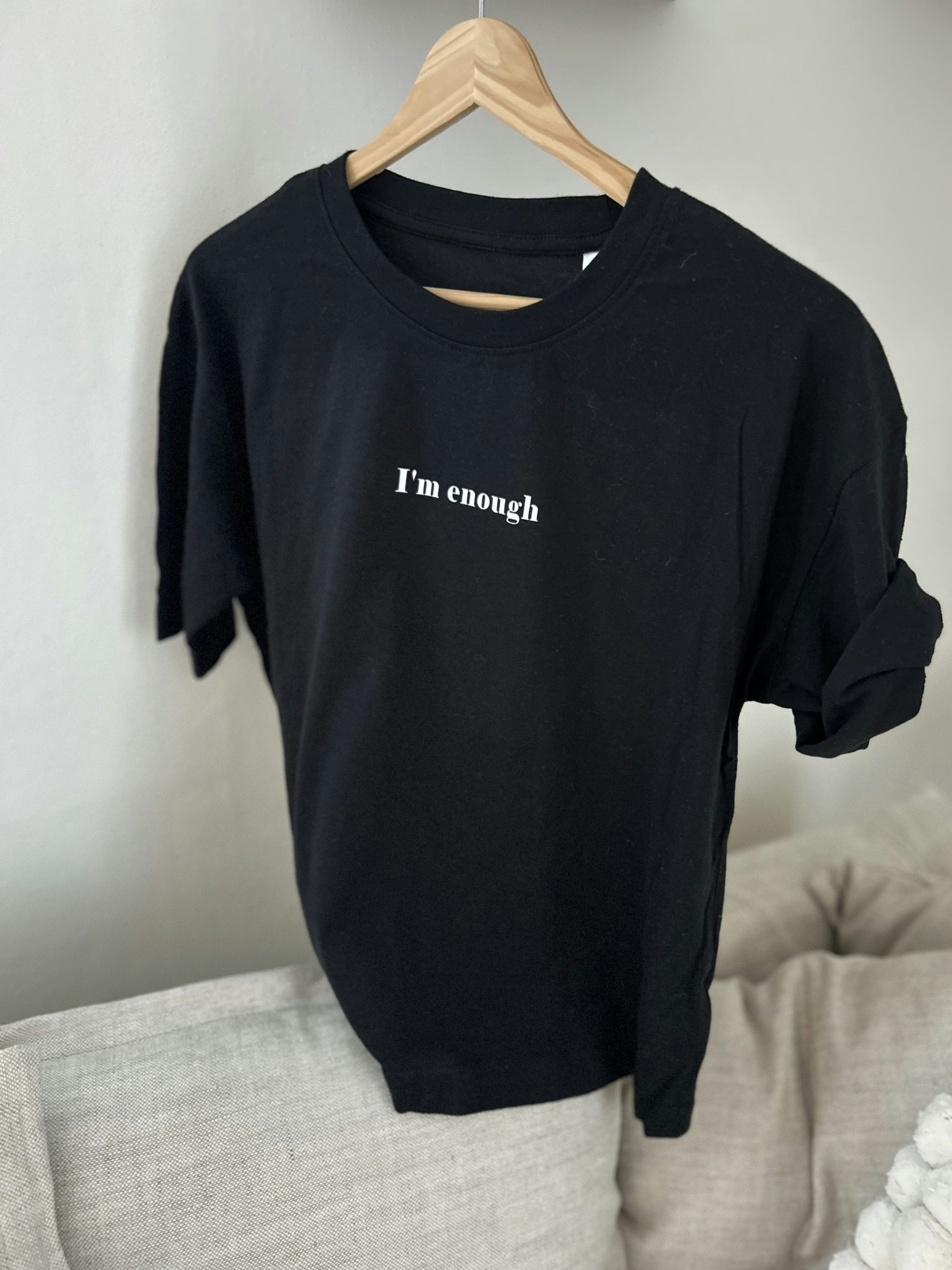 I’M ENOUGH - FEMALE TEE - BLACK