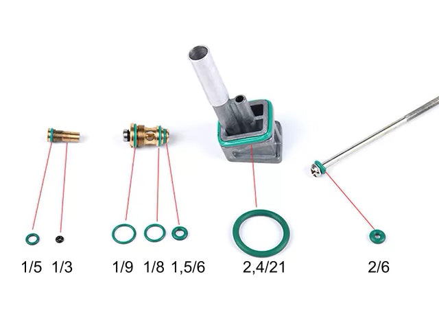 O-rings set till gasmagasin