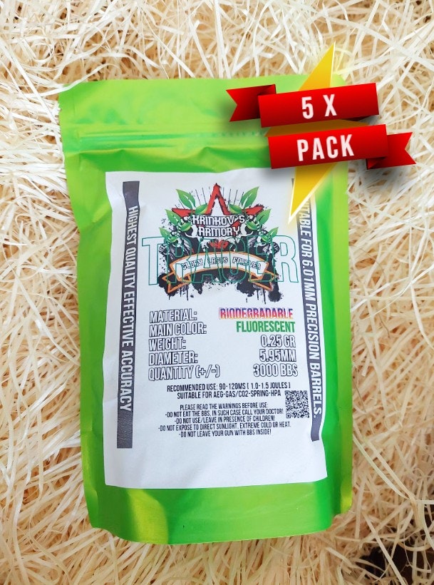 [ 5 pack ] KRINKOV'S PREMIUM BB'S 0.25G BIO TRACERS