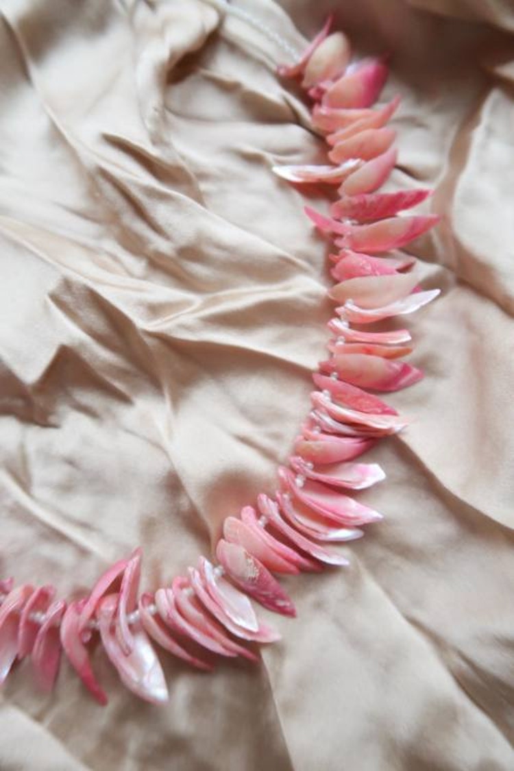 Rosa snäckhalsband