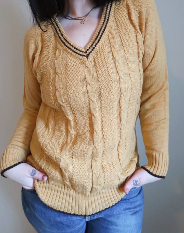 Senapsgul tröja