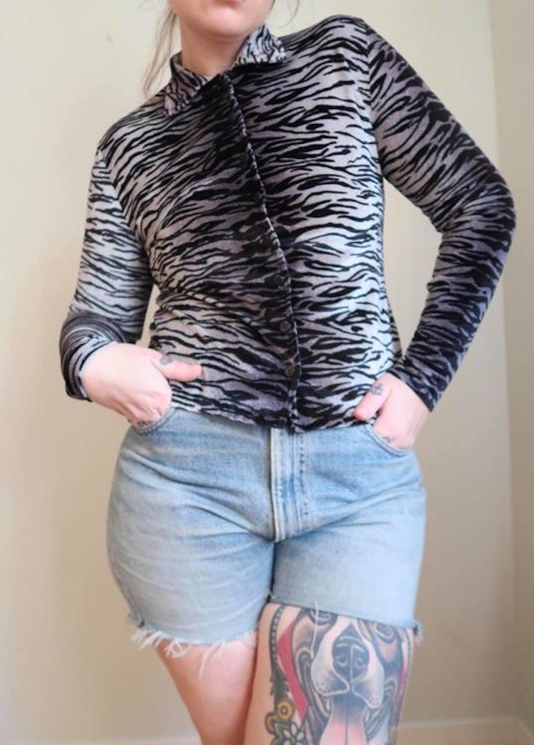 Zebra tröja grå