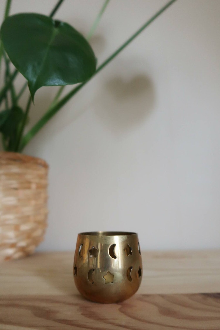 Liten ljusstake med måne & stjärnor