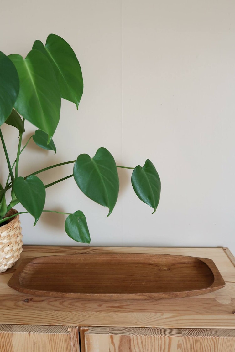 Avlång bricka teak