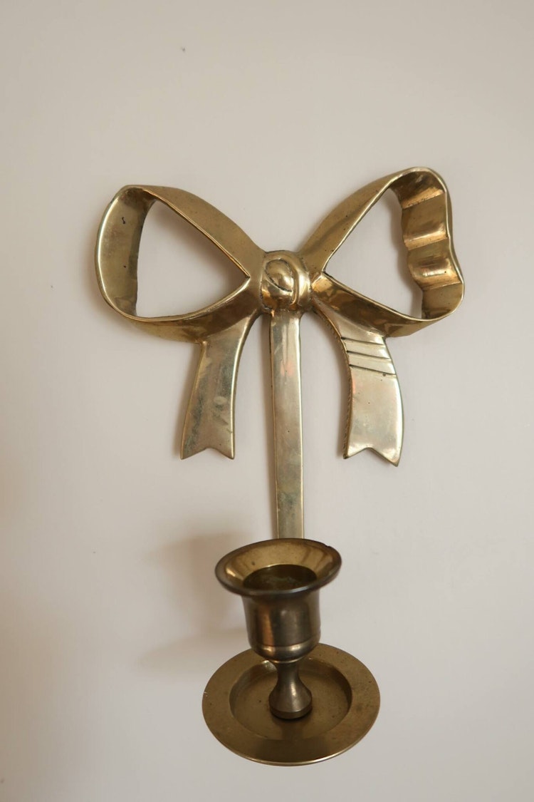 Väggljusstake rosett mässing
