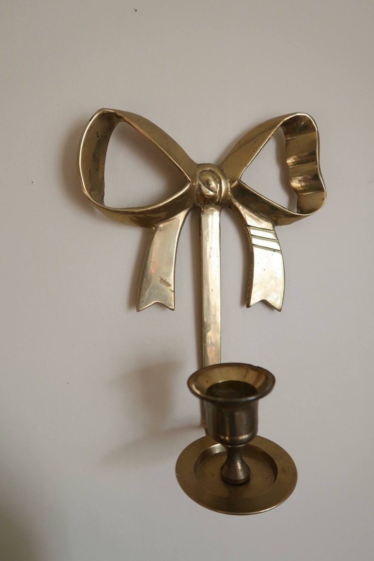 Väggljusstake rosett mässing
