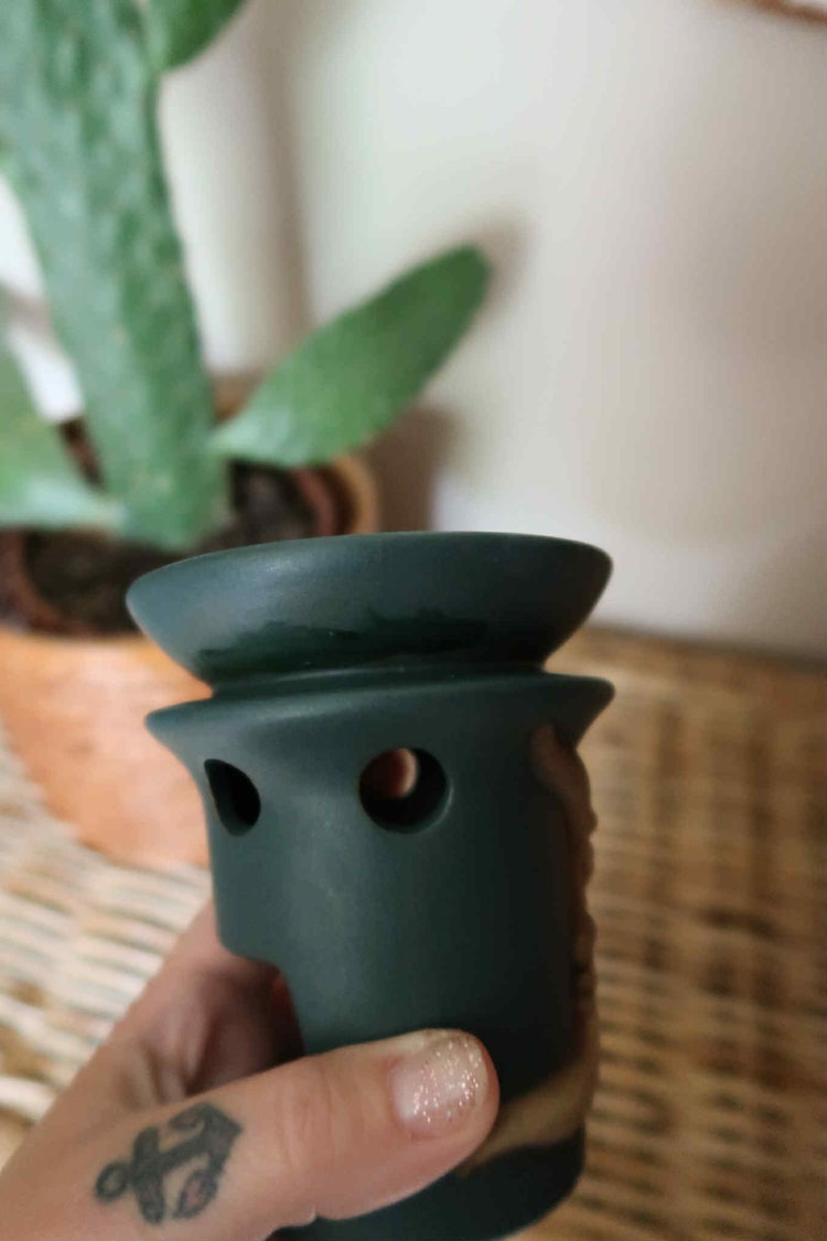 Grön Aromalampa med måne