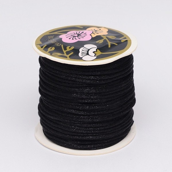 Nylon tråd 1mm, svart på rulle