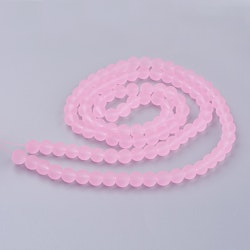 Frostade pärlor 8mm, rosa