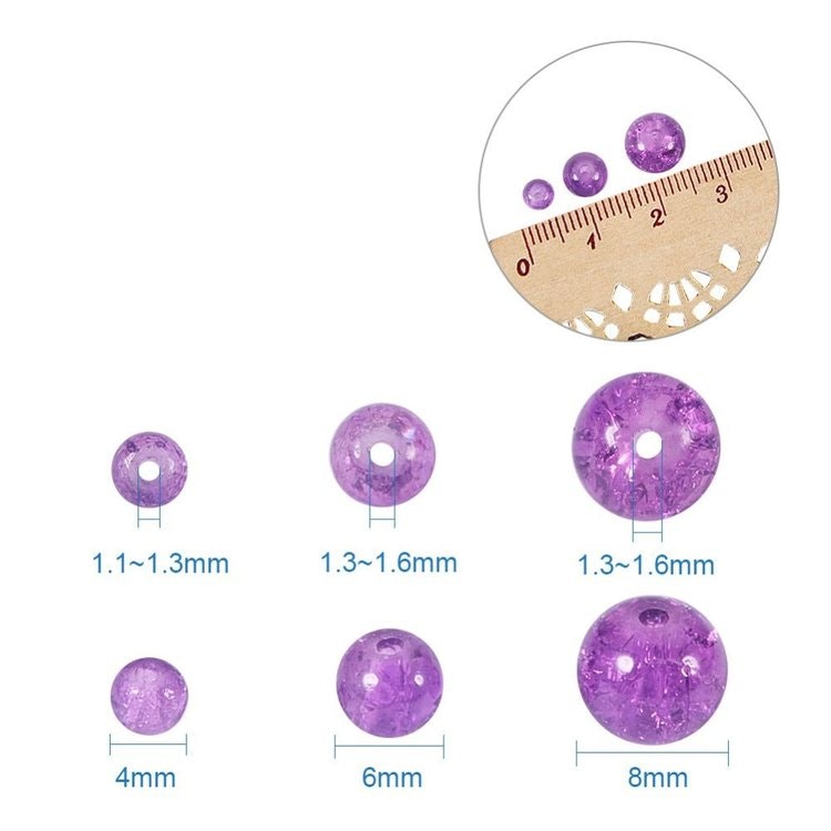 Glaspärlor, 4~8mm