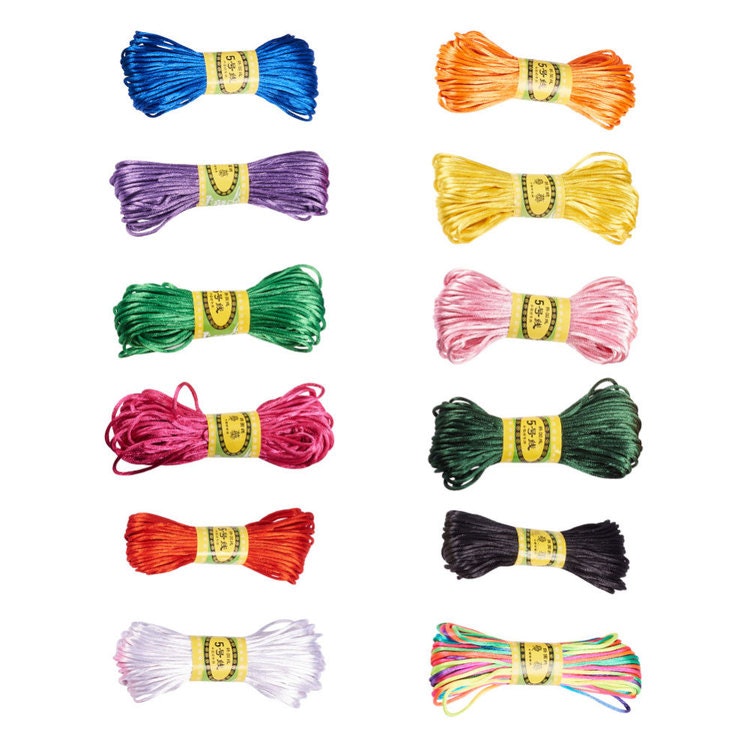 Polyester tråd, mix, 2,5mm