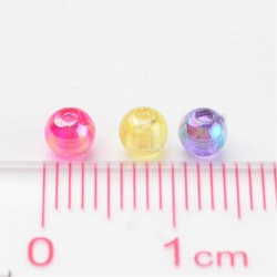 Transparenta akrylpärlor, 4mm