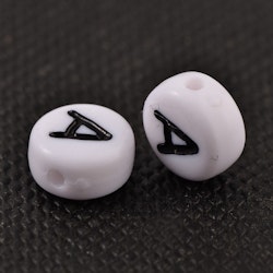 Bokstavspärlor, 7mm, A
