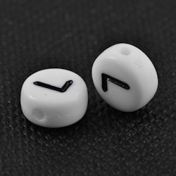 Bokstavspärlor, 7mm, L