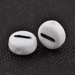 Bokstavspärlor, 7mm, I