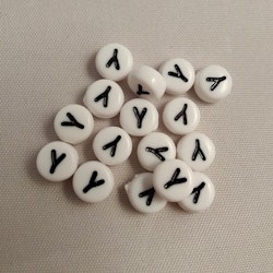Bokstavspärlor, 7mm, Y