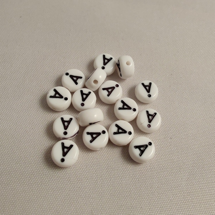 Bokstavspärlor, 7mm, Å