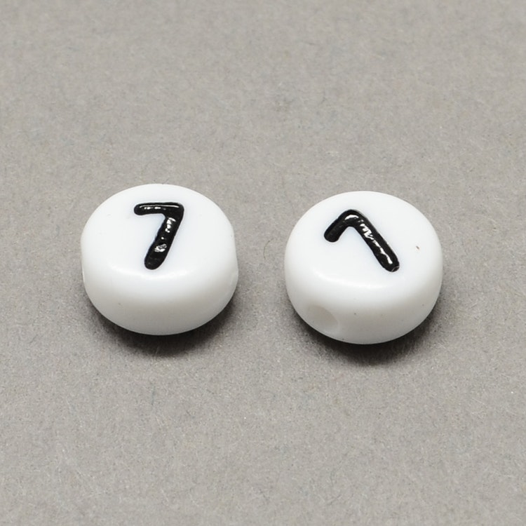 Sifferpärlor, 7mm, 7