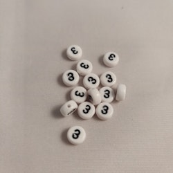 Sifferpärlor, 7mm, 3