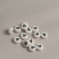 Sifferpärlor, 7mm, 4