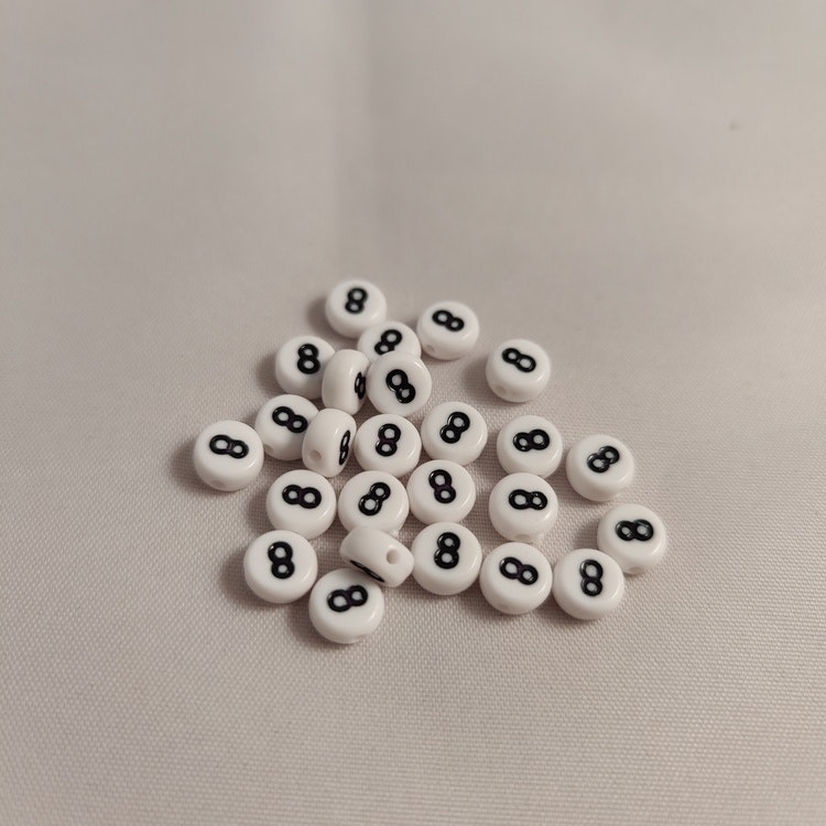 Sifferpärlor, 7mm, 8