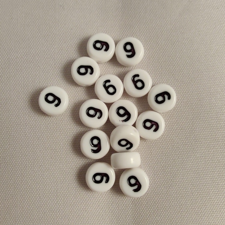 Sifferpärlor, 7mm, 9
