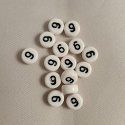 Sifferpärlor, 7mm, 9