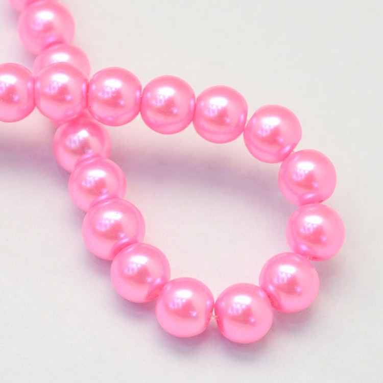 Baking Painted, 8~9mm, Hot pink
