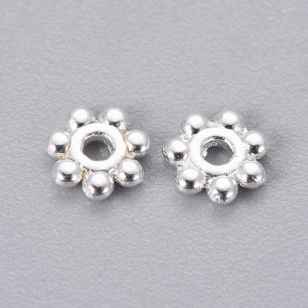 Mellandel Silverfärgad, 4x1.5mm, 25st
