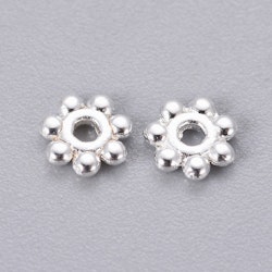 Mellandel Silverfärgad, 4x1.5mm, 25st