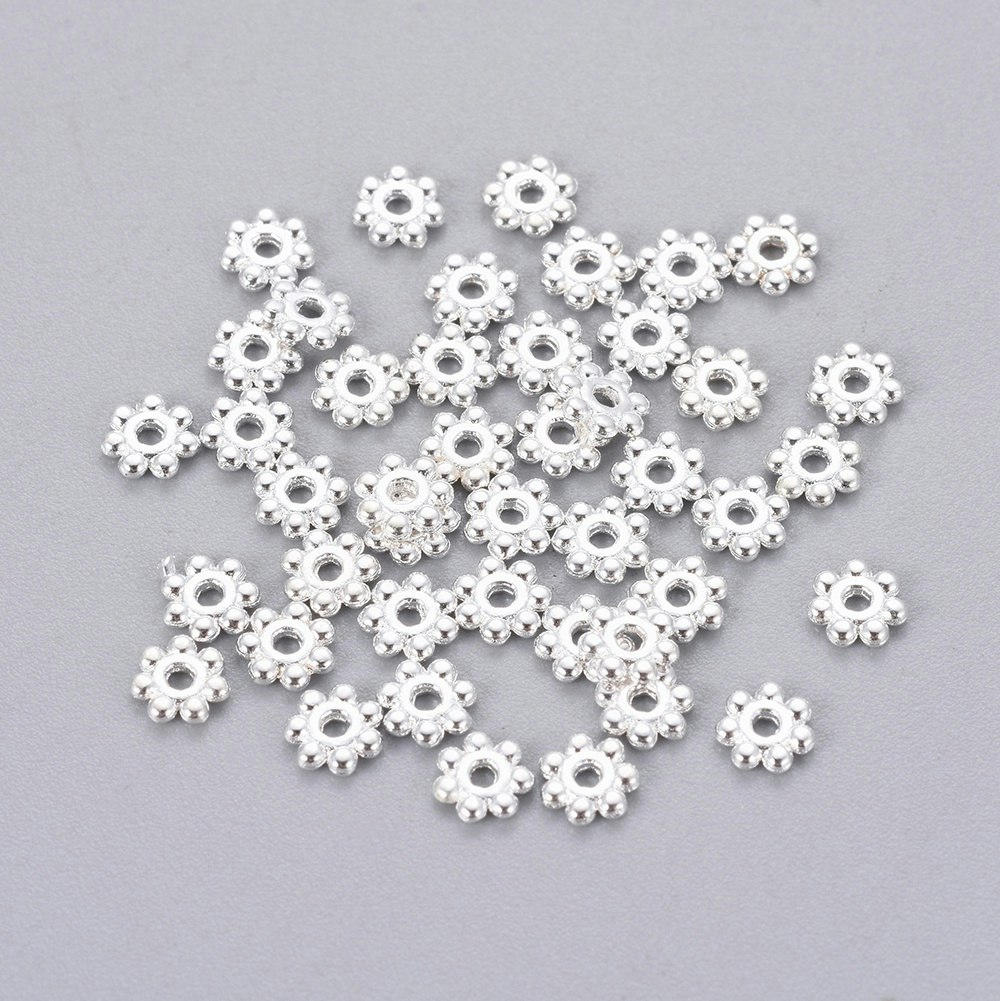 Mellandel Silverfärgad, 4x1.5mm, 25st