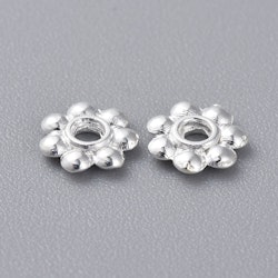 Mellandel, Silverfärgad, 6x1.3mm, 25st